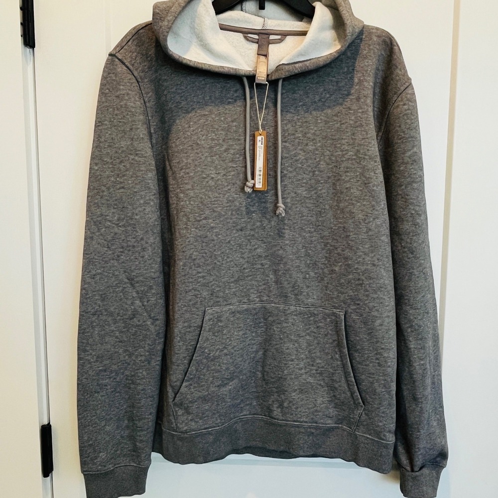 SKIMS Lounge Fleece Hoodie Dark Heather Gray Mens Small NWT Sweatshirt